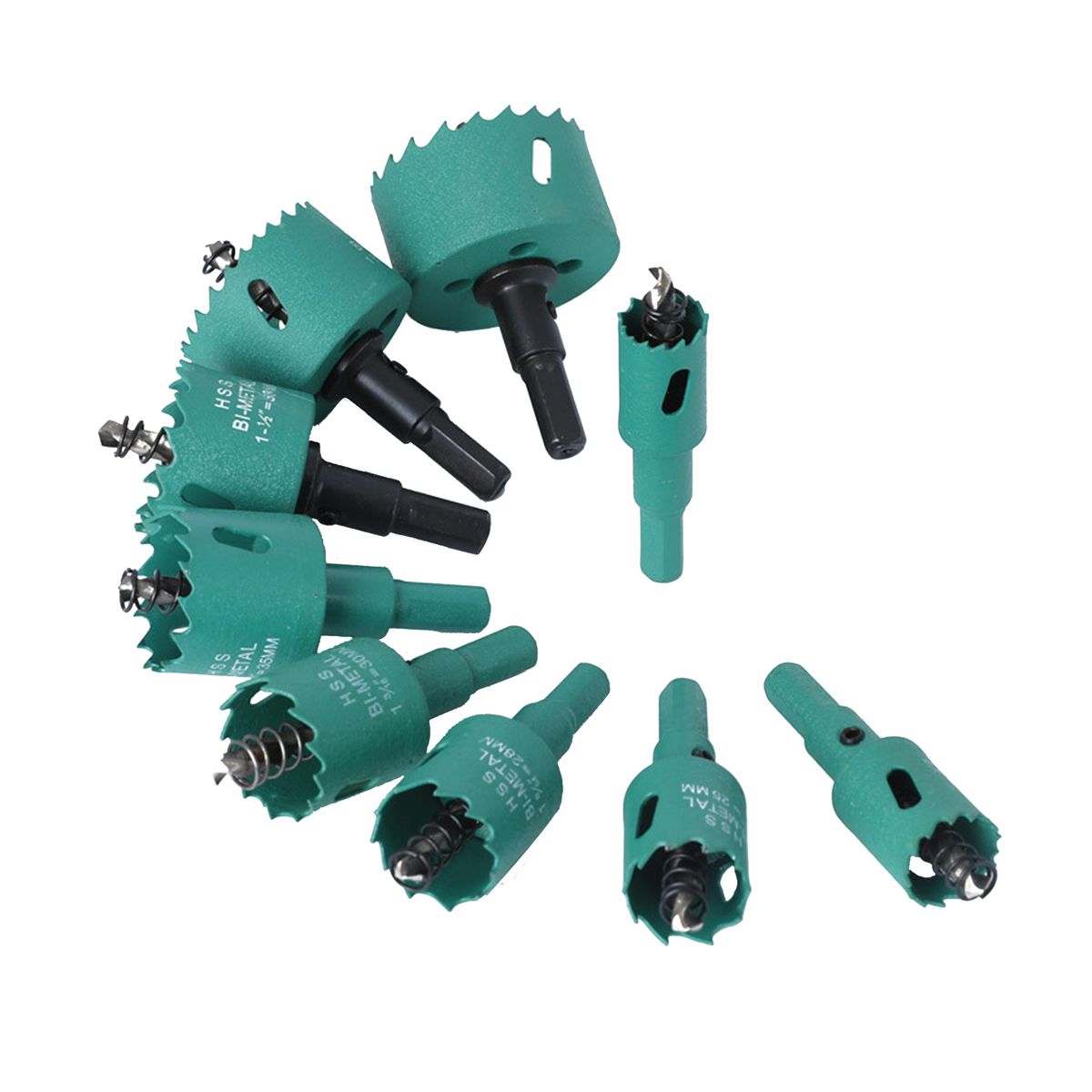 9 PCS Bi-metal Hole Saw Drill Bit Set 19mm-51mm High Speed
