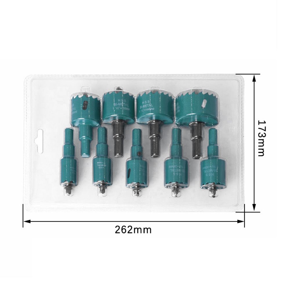 9 PCS Bi-metal Hole Saw Drill Bit Set 19mm-51mm High Speed