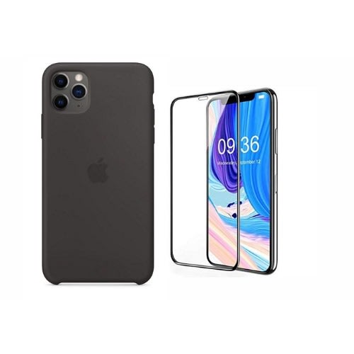 iPhone 11 Pro Silicon Case + Free Tempered Glass