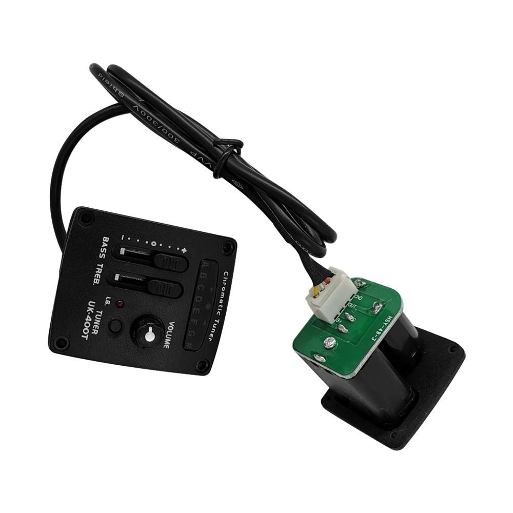 UK-400T Ukulele Ukelele Piezo Pickup Preamp 2-Band EQ Equalizer Tuner System