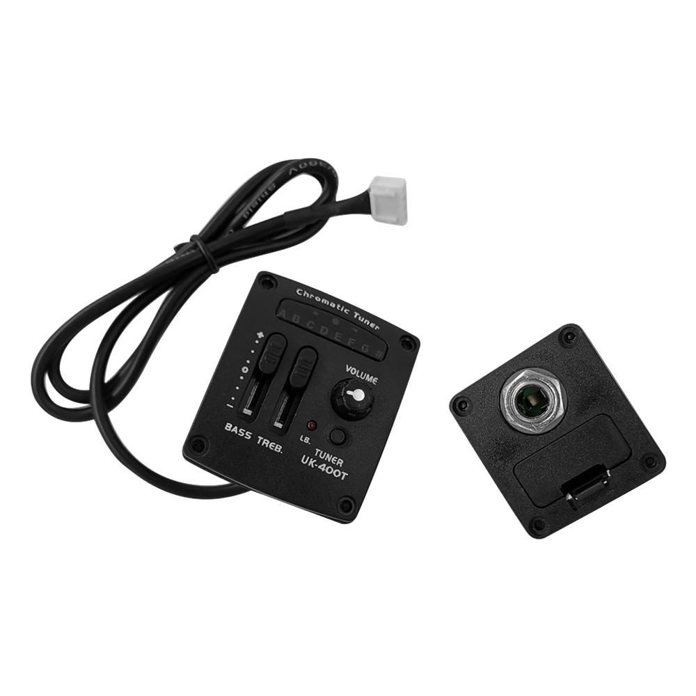 UK-400T Ukulele Ukelele Piezo Pickup Preamp 2-Band EQ Equalizer Tuner System
