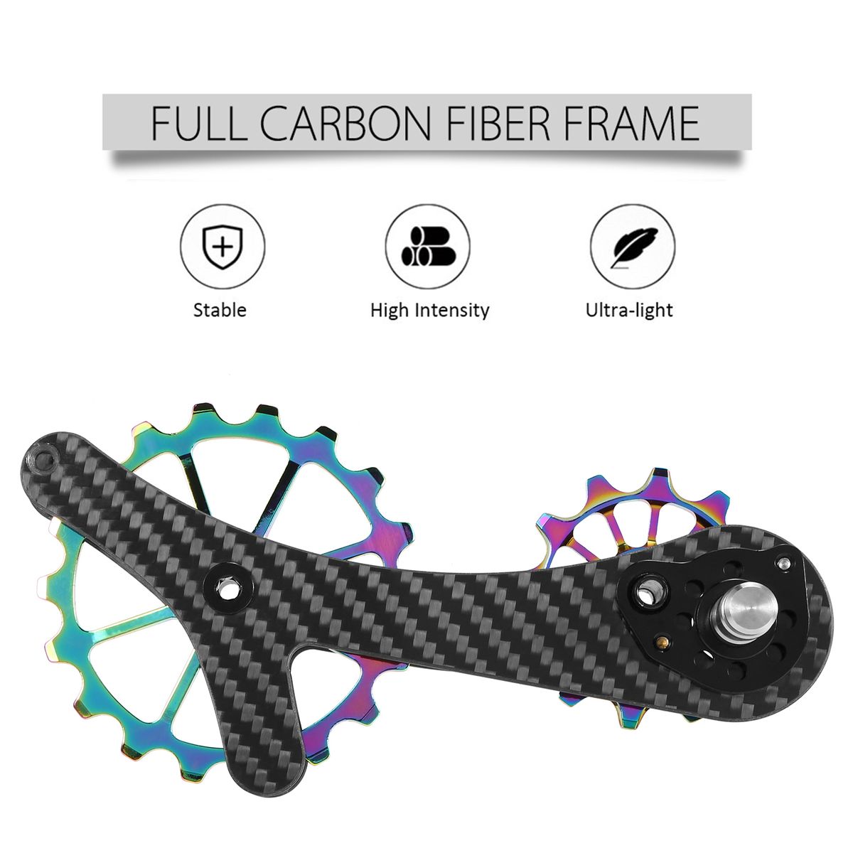 18T Carbon Fiber Rear Derailleurs Guide Bike Ceramic Bearing