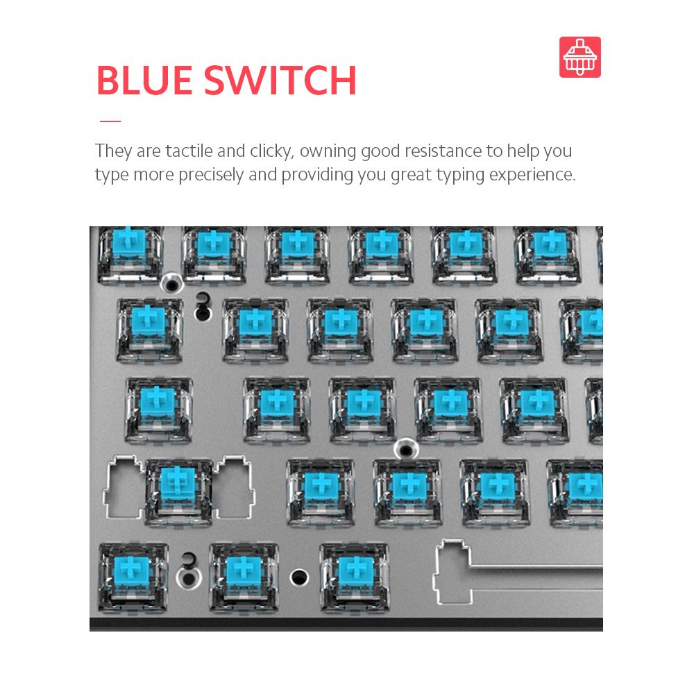 Backlit Mechanical Keyboard N-key Rollover/ Blue Switch/