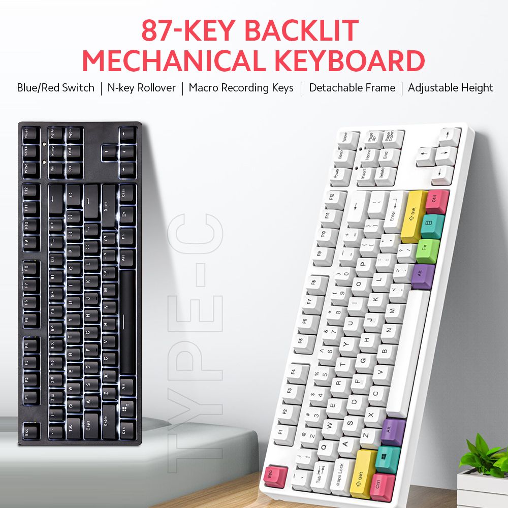 Backlit Mechanical Keyboard N-key Rollover/ Blue Switch/