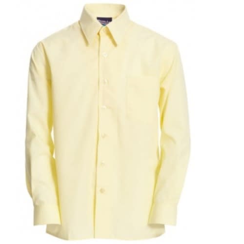 Men Yellow Formal Dress Shirt With wine Matching Tie