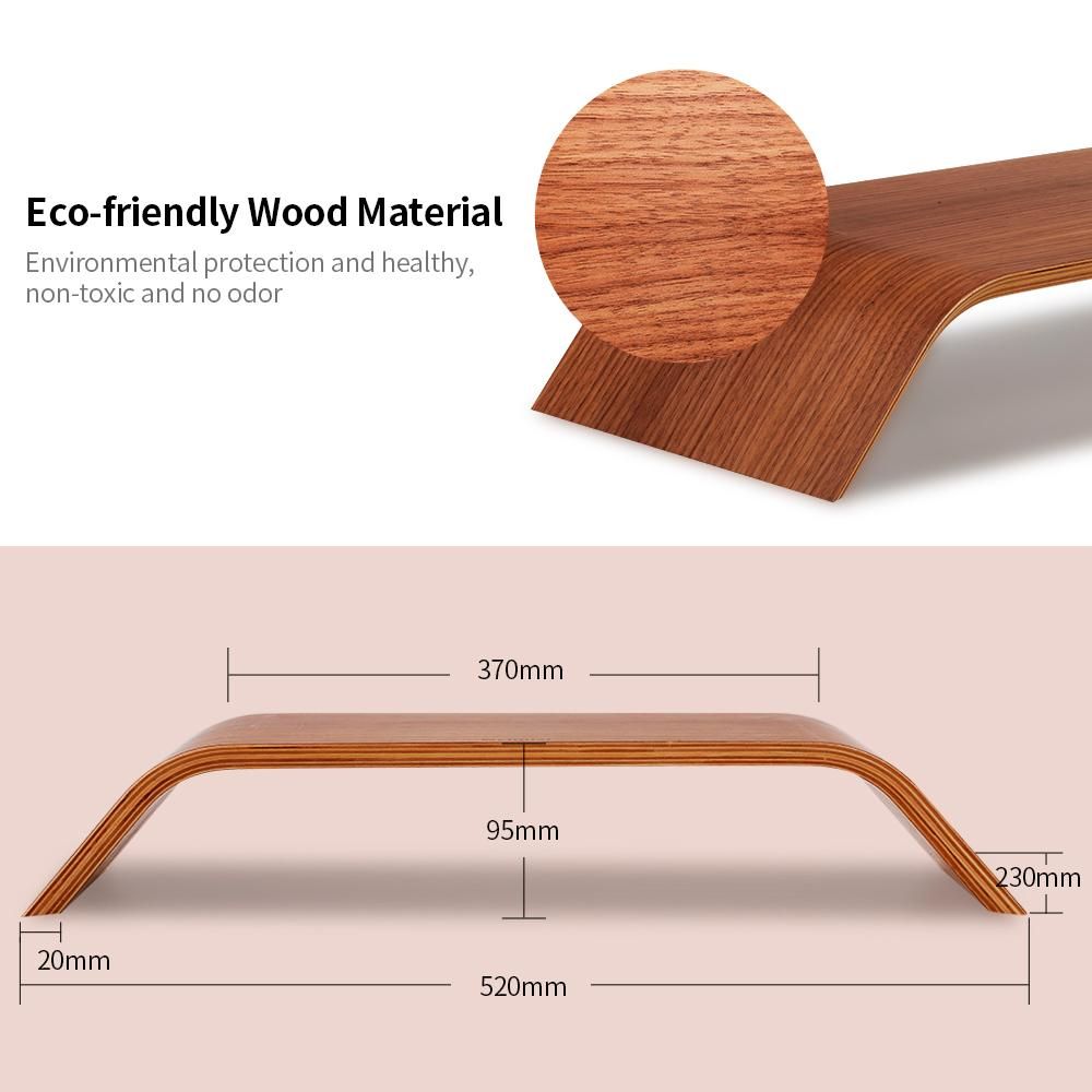 SAMDI Wooden Stand All-in-one Machine Monitor Laptop Holder Strong Bearing Capacity Stable Wooden Bracket Replacement for iMac