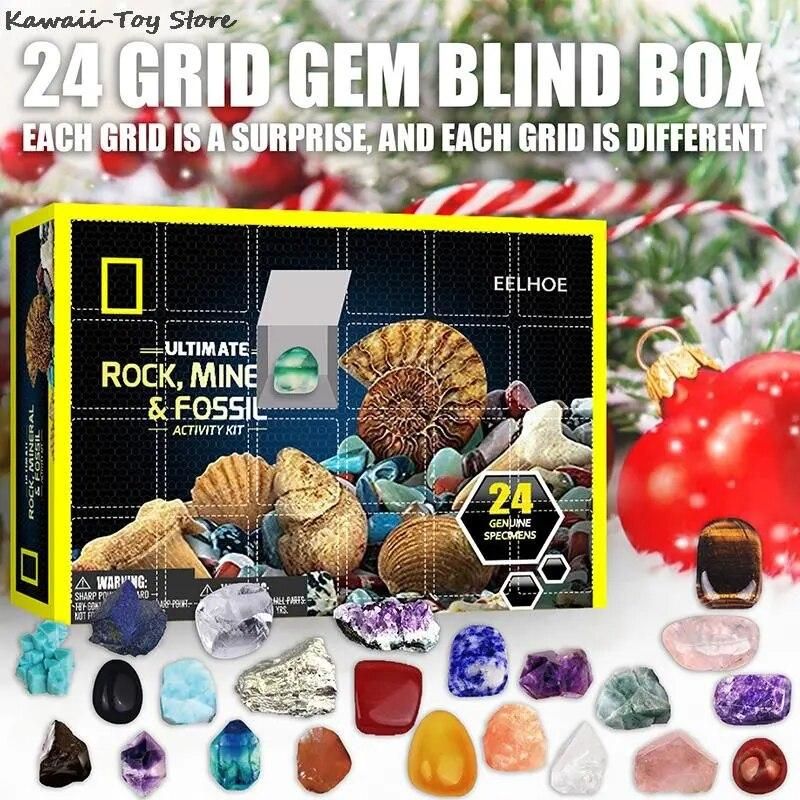 24pcs/set Advent Calendar 2021 Christmas Countdown Toys Christmas Decor Theme For Kids Teens Ore Gift Box