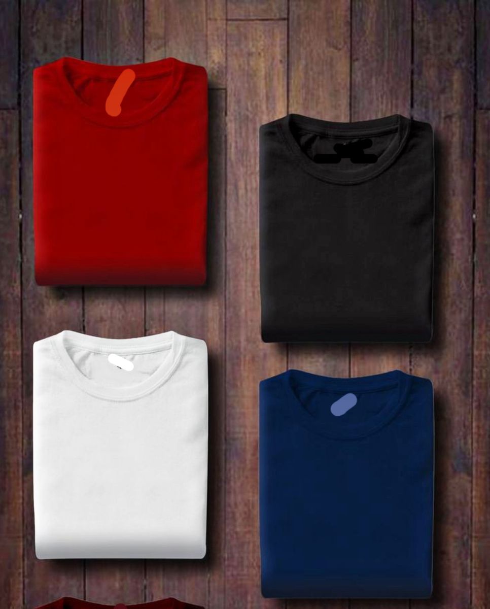 4 In 1 Plain Tees Round Neck Polo For Men And Women
