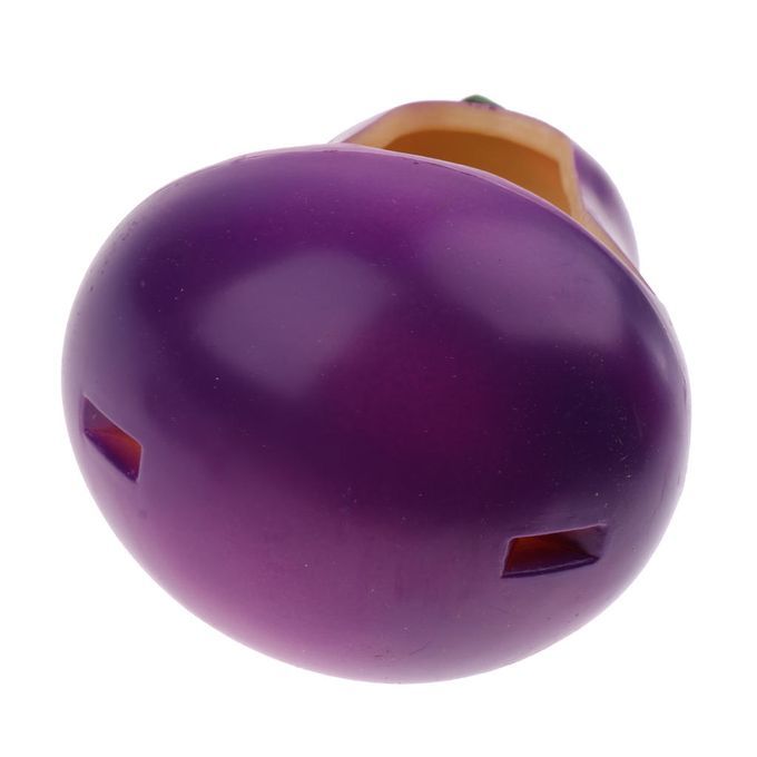 Fruit-Shaped Bird Feeder Food Water Feeding Drinker Parrot Eggplant
