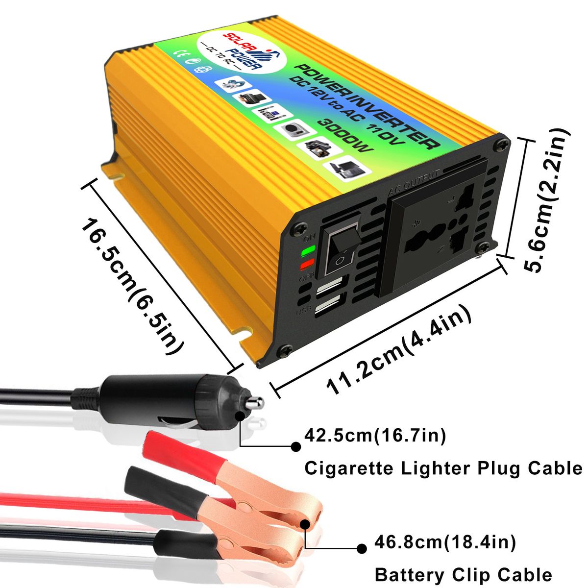 Peaks 3000W Modified Sine Wave Inverter High Frequency
