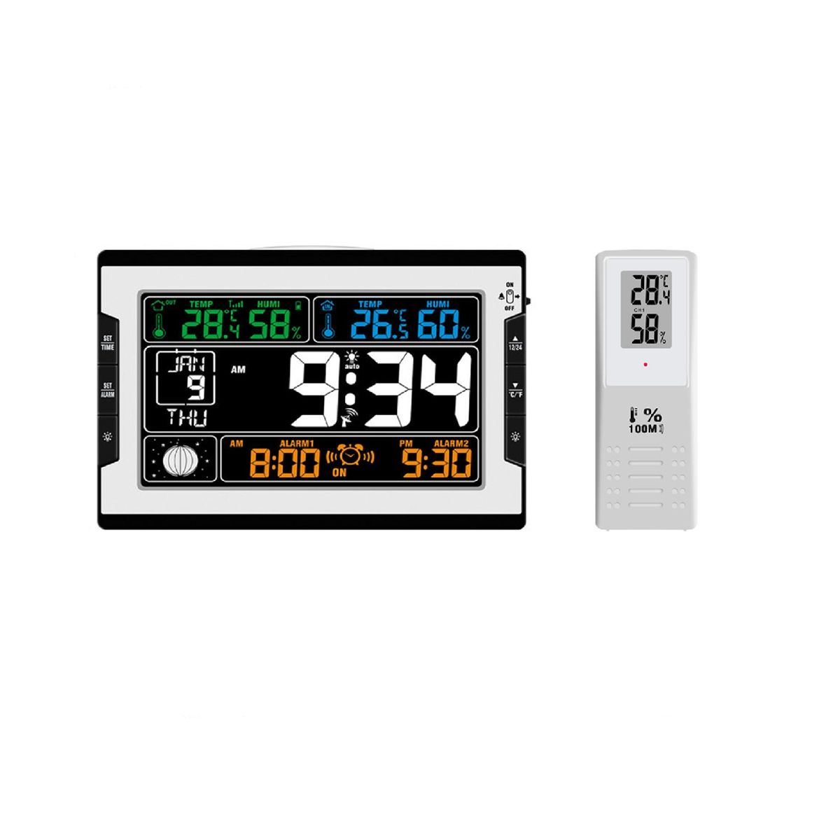 Indoor Outdoor Temperature Humidity Digital Multifunctional