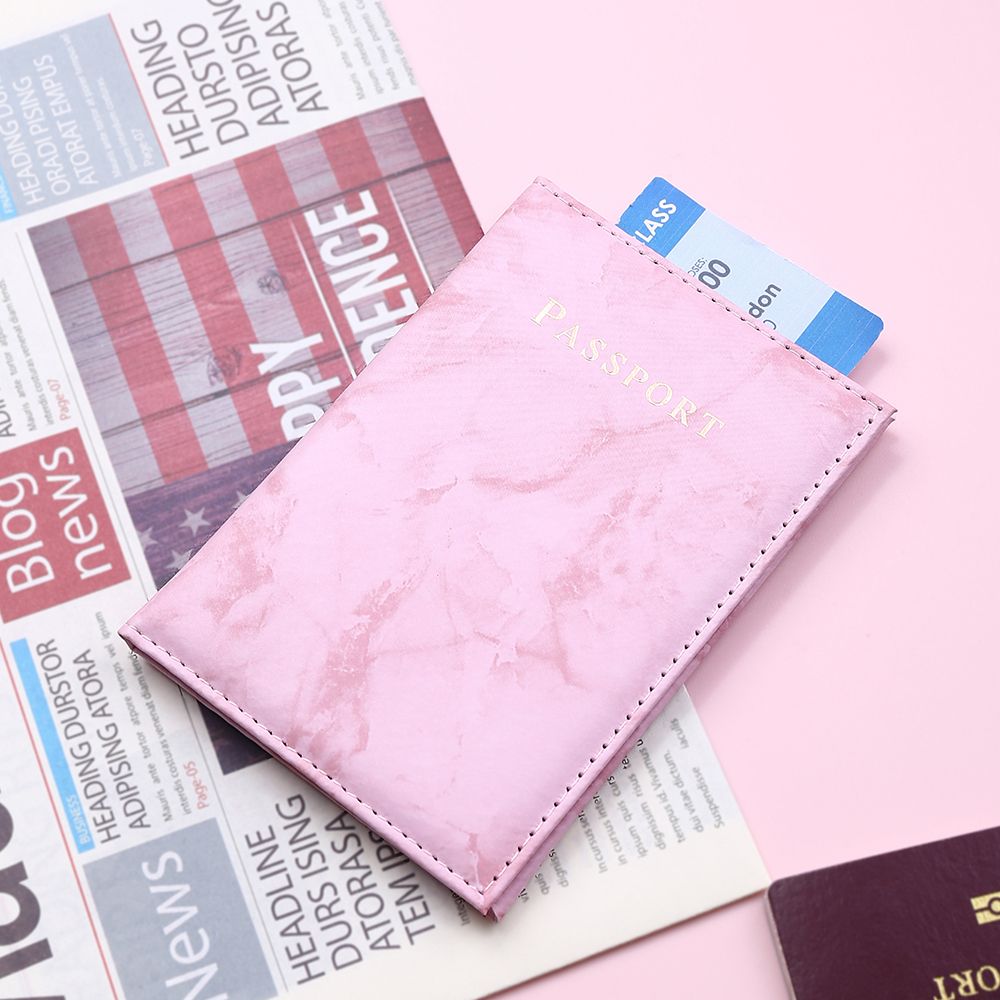 Women Cute Leather Passport  Cover Air Tickets For Cards Travel Passport Holder Wallet Case