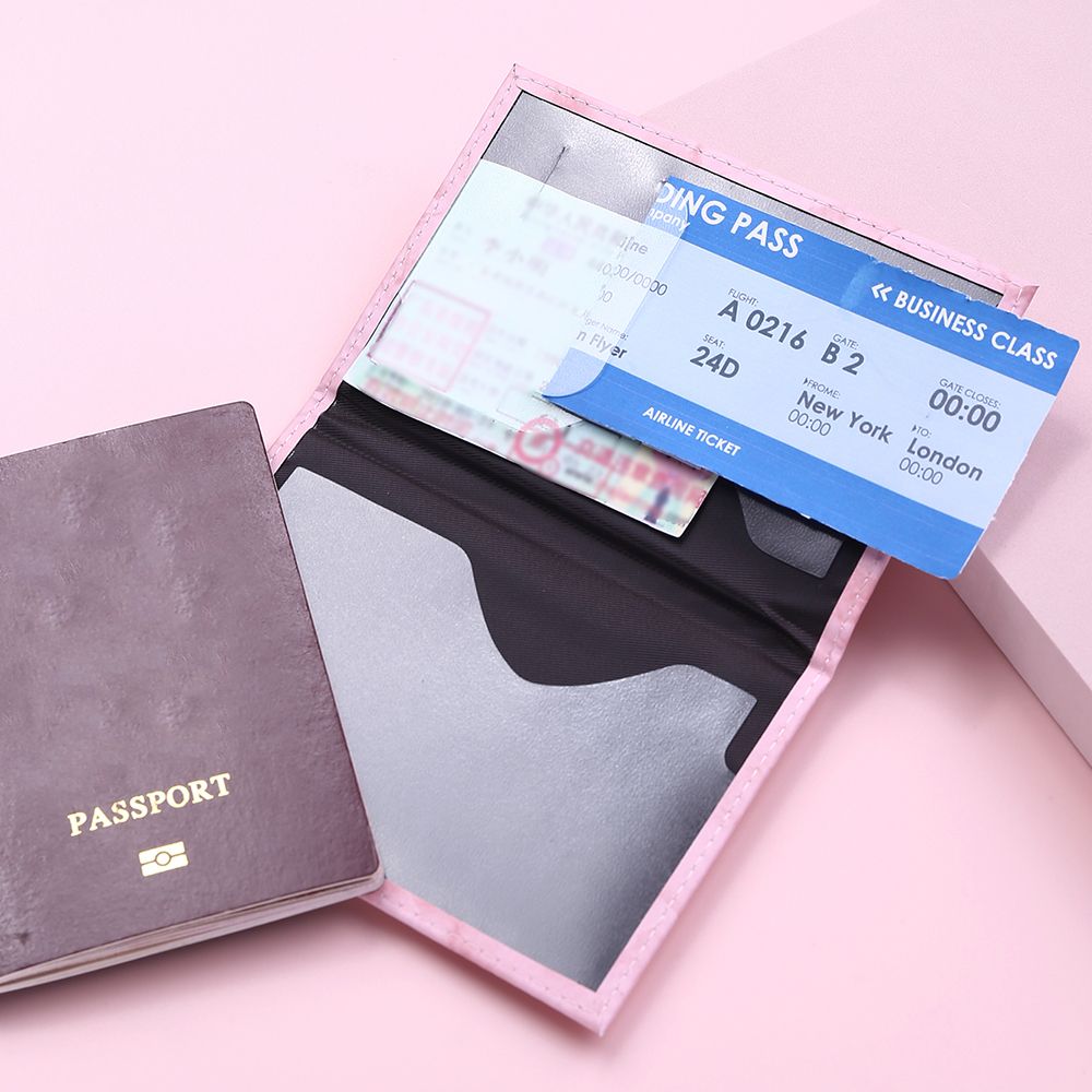 Women Cute Leather Passport  Cover Air Tickets For Cards Travel Passport Holder Wallet Case