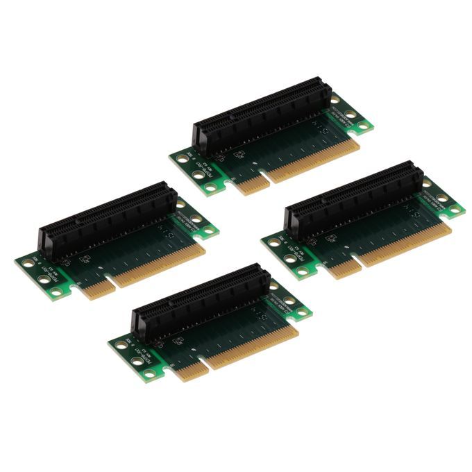 4x  Express 8X Adapter Riser Card 90 Angle For 1U2U Server Chassis