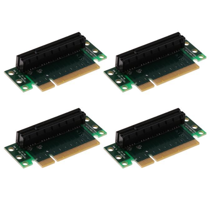 4x  Express 8X Adapter Riser Card 90 Angle For 1U2U Server Chassis