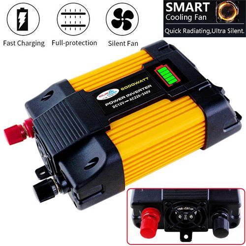 DC 12V To AC 220V Car Power Inverter Peaks Power 6000W Rated Power 500W