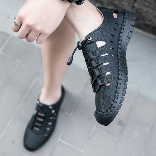 Big Size Mens Outdoor Hiking Shoes-Black