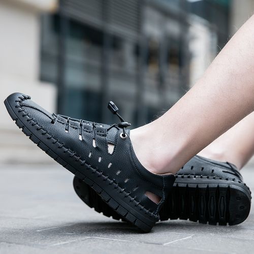 Big Size Mens Outdoor Hiking Shoes-Black