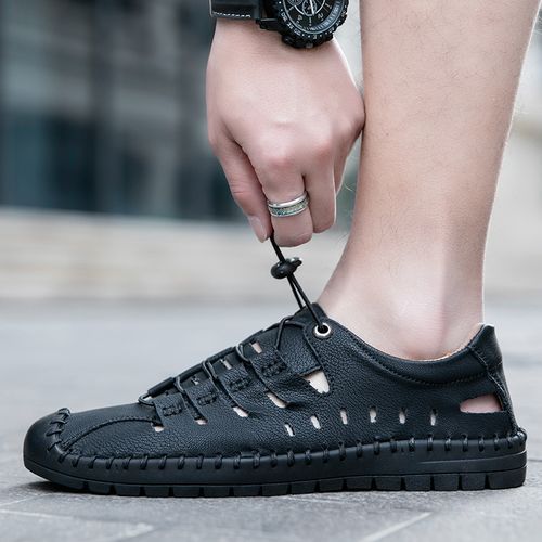 Big Size Mens Outdoor Hiking Shoes-Black