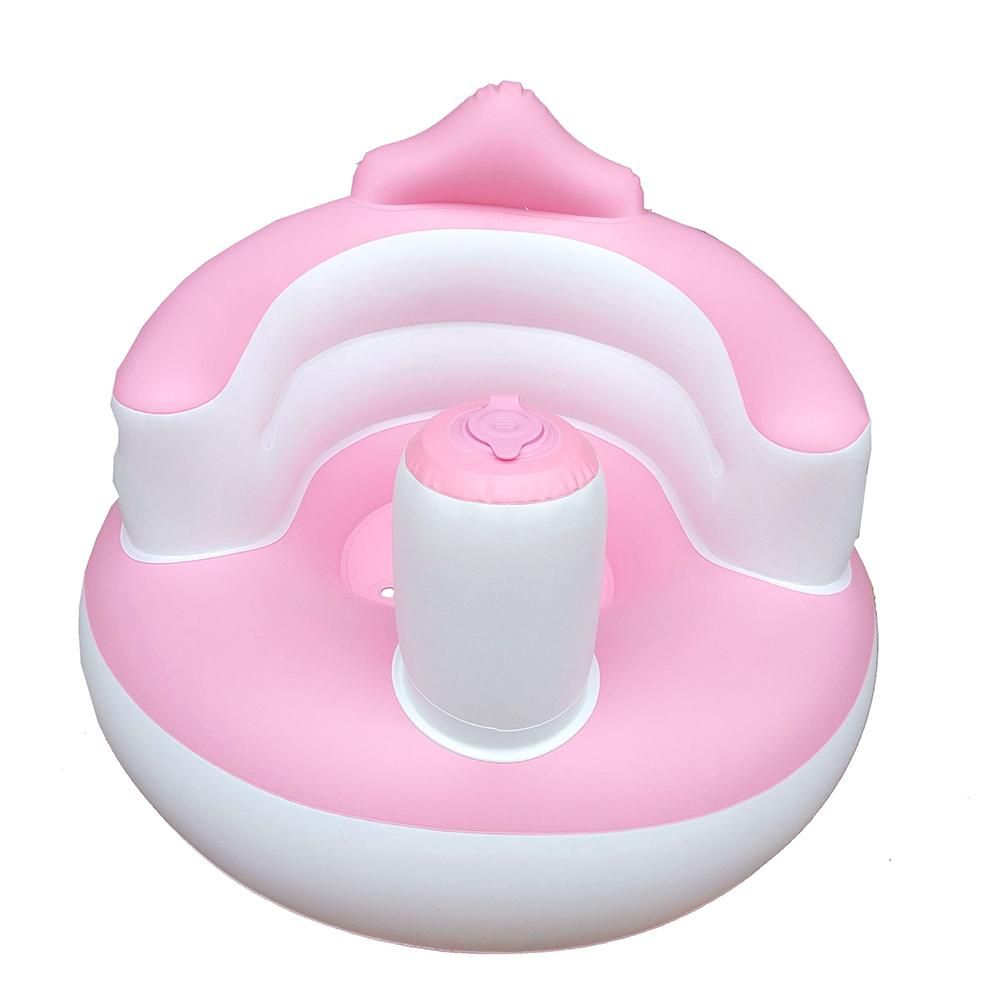 Inflatable Baby Chair Portable Kids Sofa Training Seat Pushchair for Feeding Shower Play Beach PVC Blue