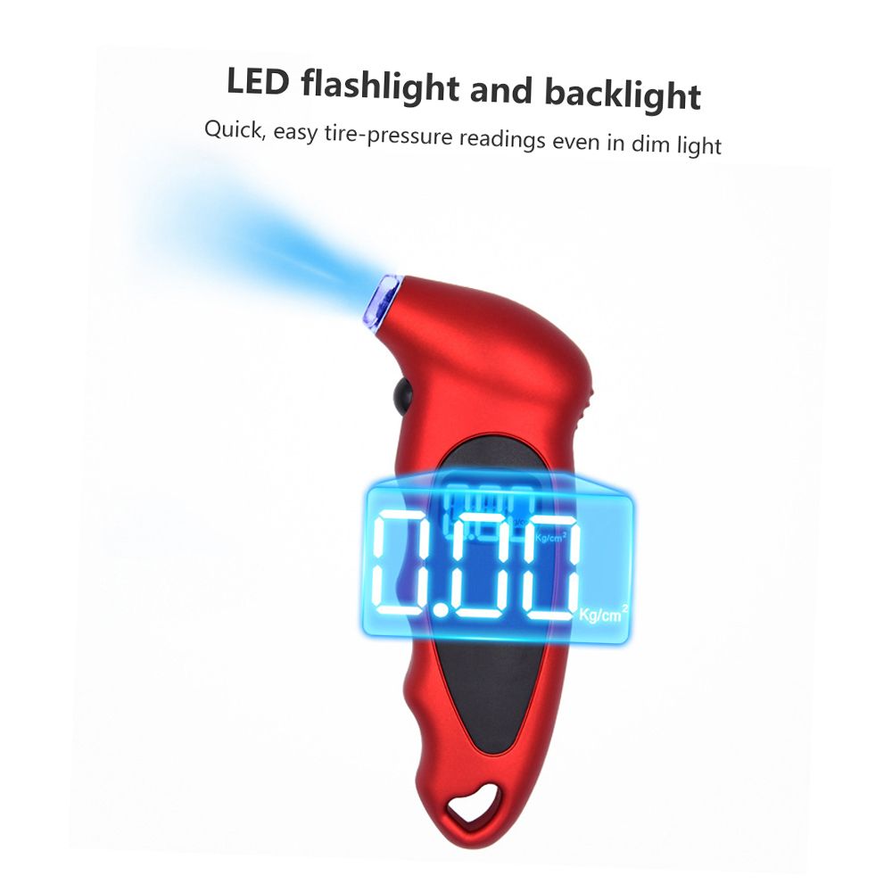LED Digital Tire Pressure Gauge 0-150 PSI 4 Units Switchable