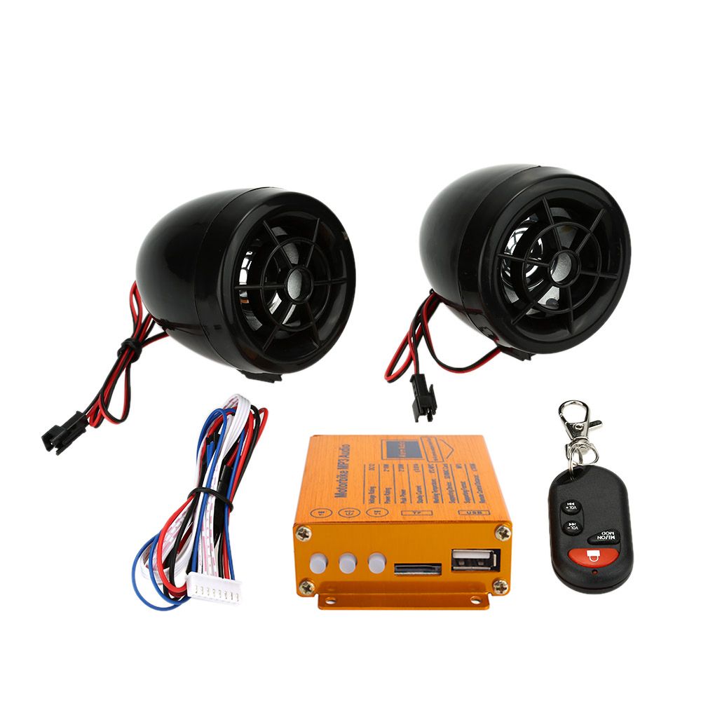 Motorcycle MP3 Player Speakers Audio Sound System FM Radio