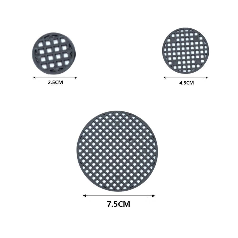 10Pcs Flower Pot Hole Mesh Pad Bonsai Pot Bottom Grid Mat Bottom Mat Prevent Soil Loss Breathable Gasket (Black)
