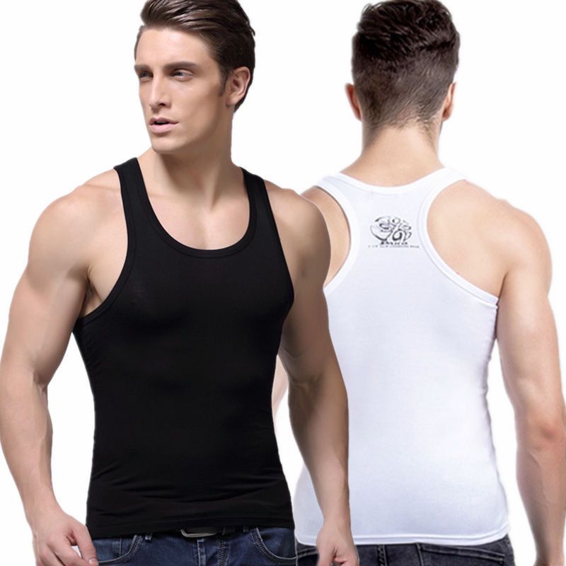 2-in-1 Premium Singlet Men's (UnderWear) - Black/White