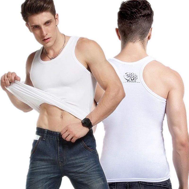 2-in-1 Premium Singlet Men's (UnderWear) - Black/White