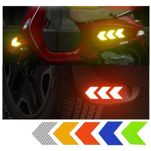 10Pcs Car Reflector Sticker Safety Warning Reflective