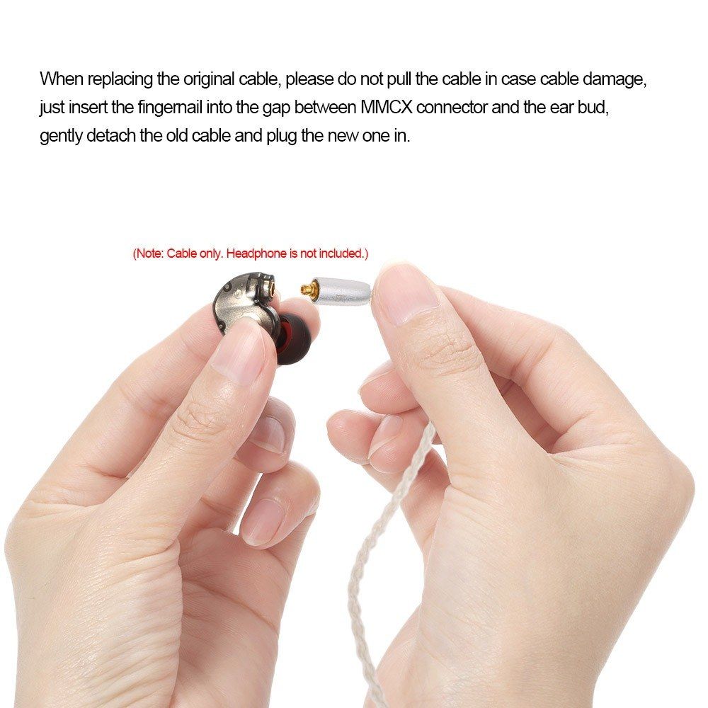 3.5mm Wired Earphones Cable Detachable Replacement Headphone