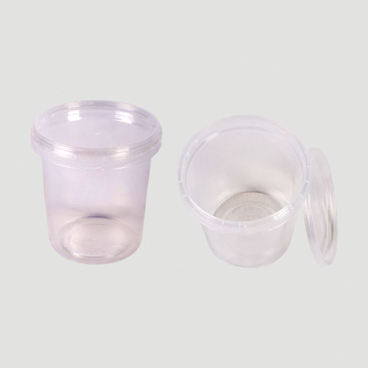Transparent Plastic Buckets With Tamper Proof Lid (1 Litre)