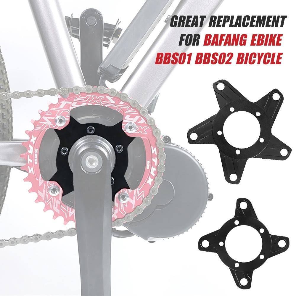 Electric Bicycle Mid Motor Chainring Spider Chain Ring Adapter Replacement for Bafang Ebike BBS01 BBS02