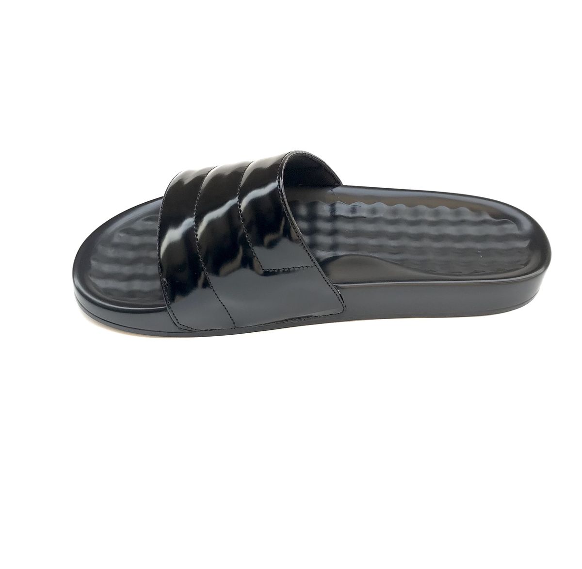 (Unisex )Trendy Summer Slide Slippers/Wet-looks- Black