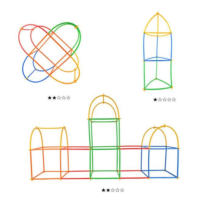Interlocking Straw Constructor Construction Fort Building Toy