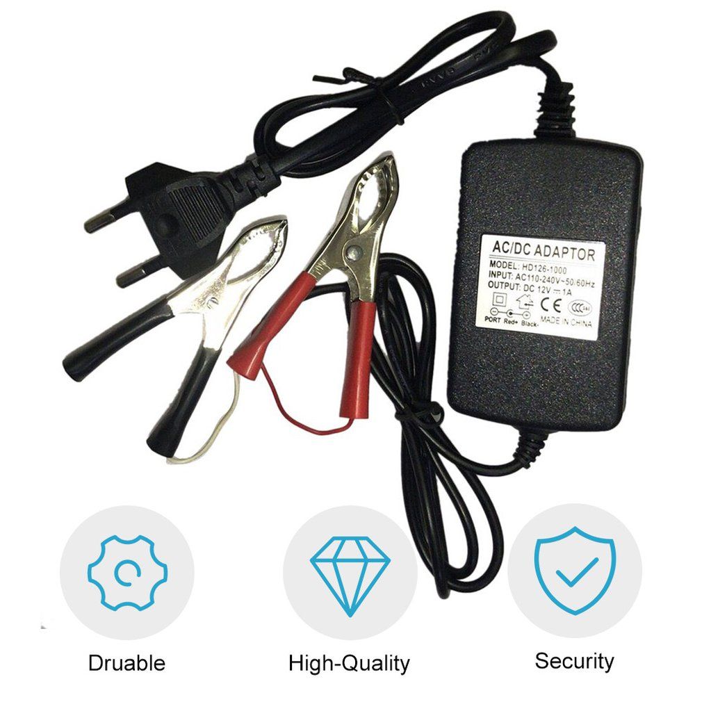15W Auto Car Motorcycle ATV 12V/1A Multi-mode Battery Charger Tender