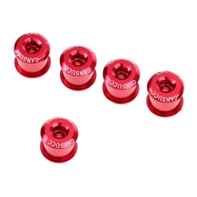 5Pcs Bike Crank Arm Bolts Crankset Screws For Single M8x7mm Red