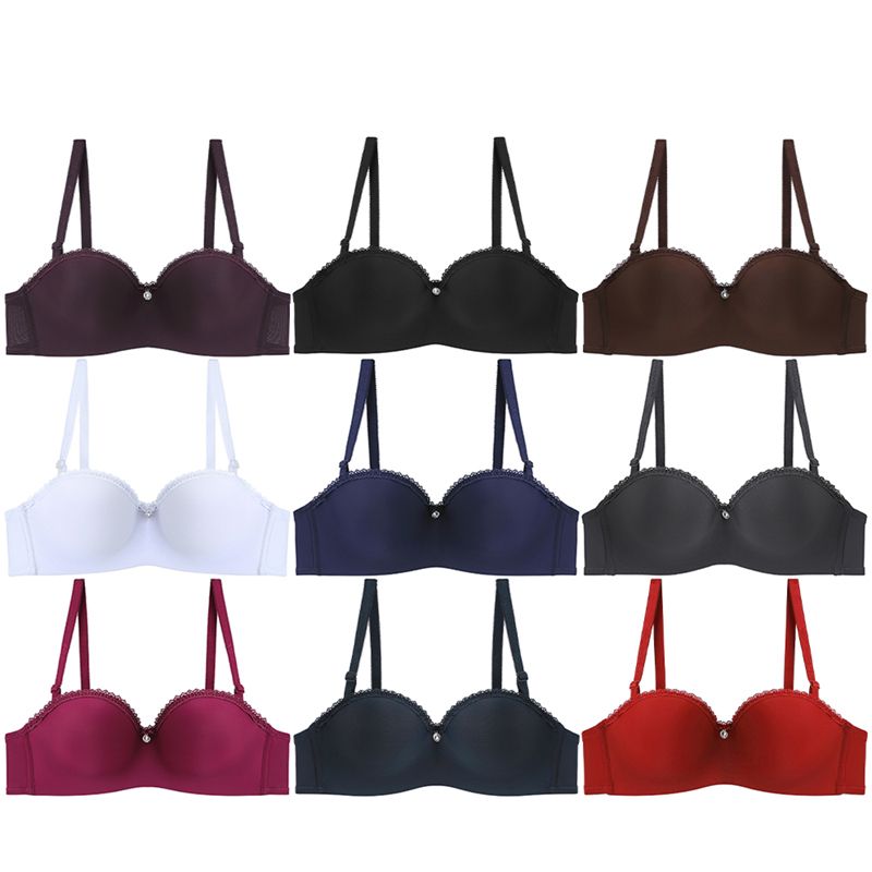 Comfortable 34 36 38 B Cup Size Half Cup Ladies Brasserie Bra For Woman