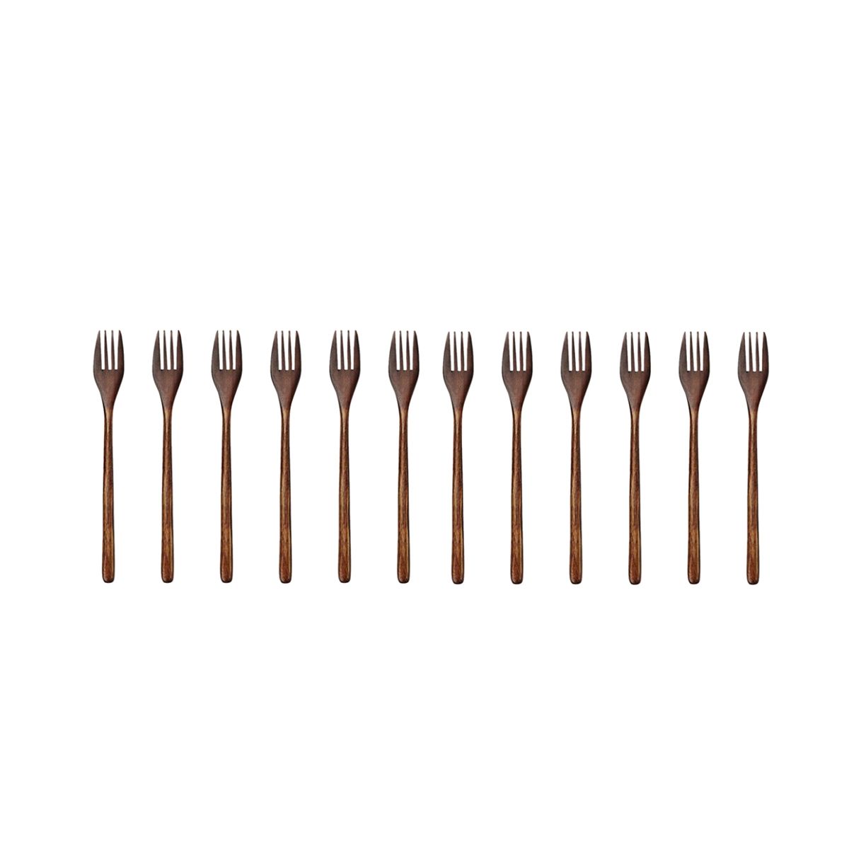 Wooden Forks 12 Pieces -Friendly Japanese Wood Salad Dinner Fork Tableware Dinnerware Adult