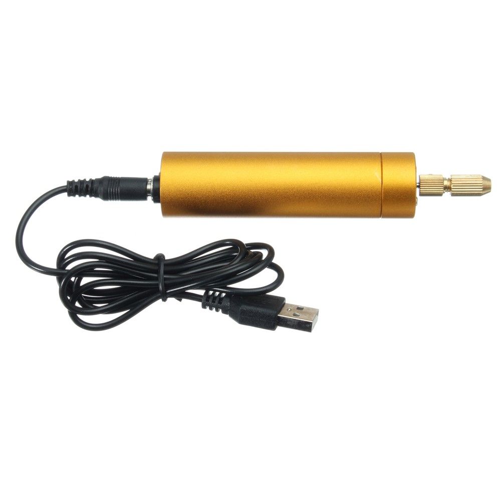 5V DC Mini Aluminum Electric Motor Hand Drill + 10Pcs Twist