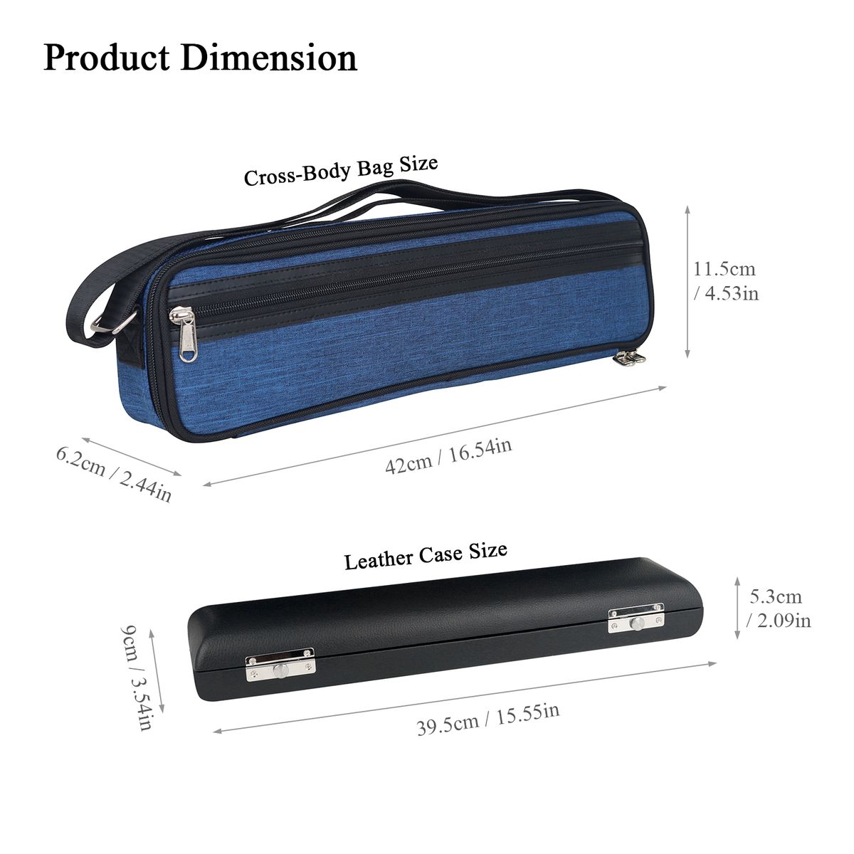 16-Hole/17-Hole Flute Bag Set Portable Flute Case Flute Box