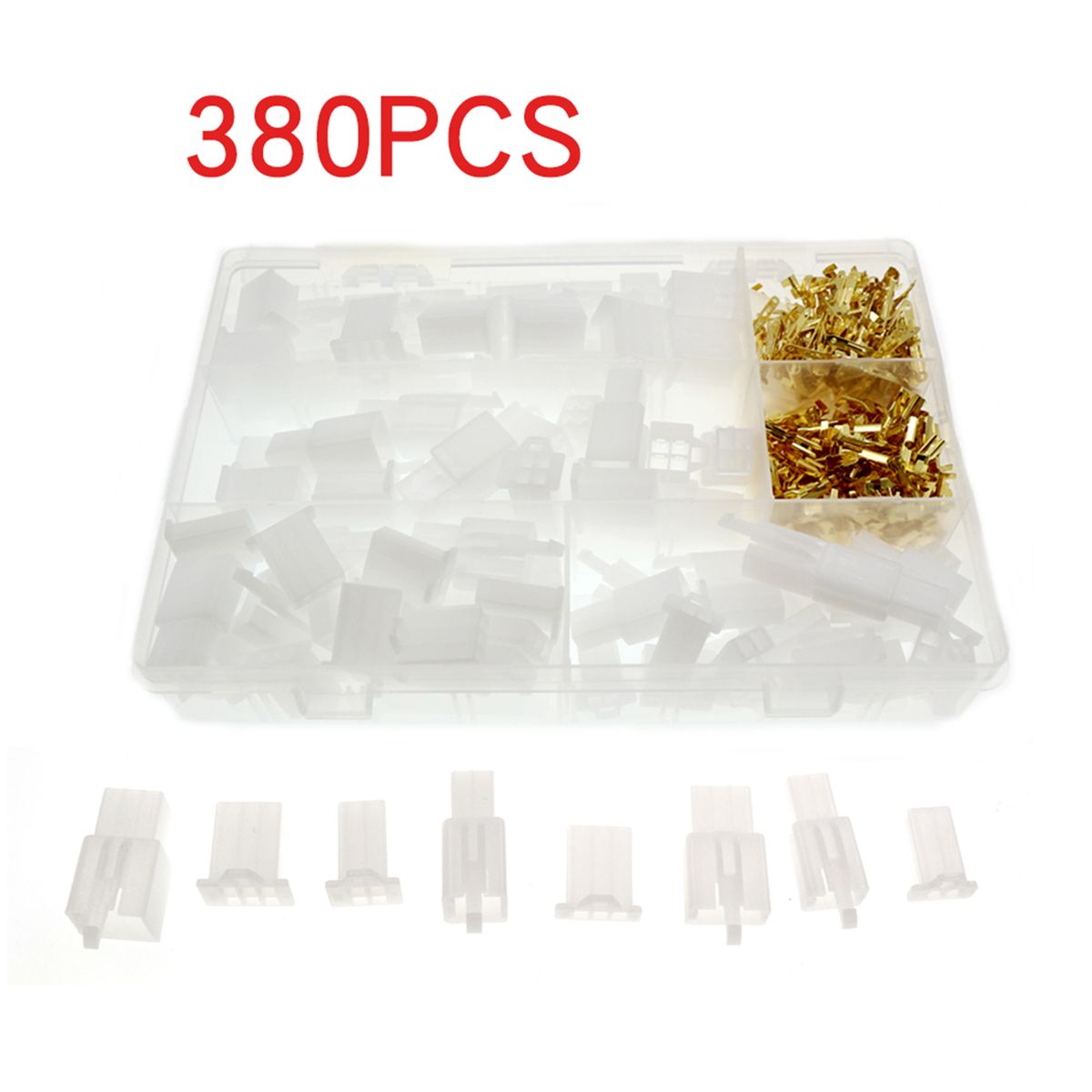380PCS 2.8mm 2/3/4/6 Pin Electrical Wire Terminal Connector