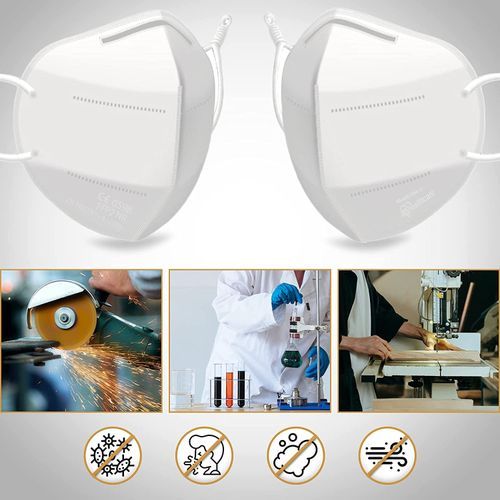 Healthcare FFP2 N95 Face Masks, Medical Mask, Adjustable Anti-irritation Earloops -WHITE- 20 PCS