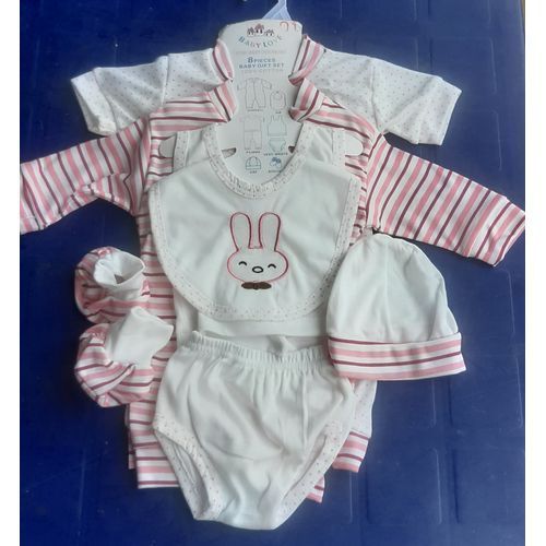 New Born 8 In 1 Pieces Set  Wears For Girl