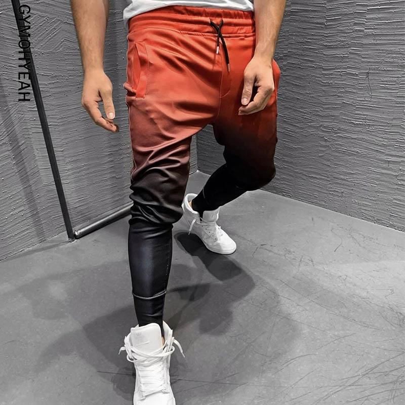 Tracksuit pants with gradient for men sportswear high quality for autumn bodybuilding