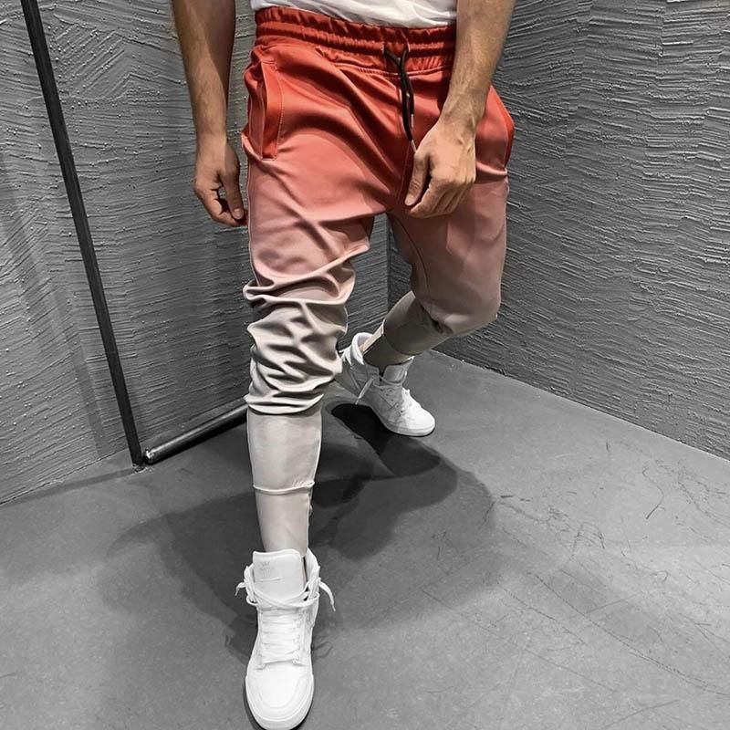 Tracksuit pants with gradient for men sportswear high quality for autumn bodybuilding