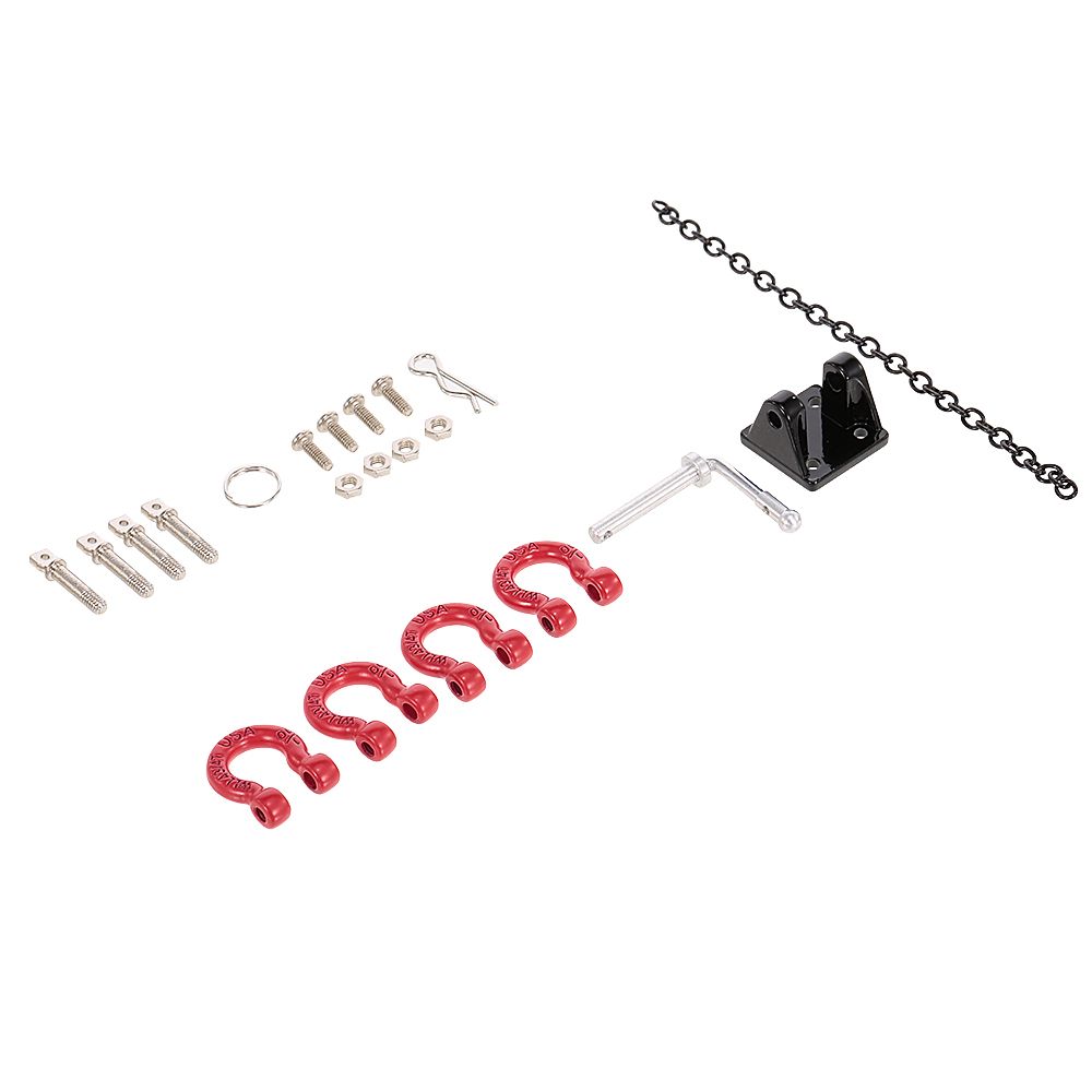 1 Set Tow D-Ring Shackles Trailer Hook Trailer Lock For 1/10