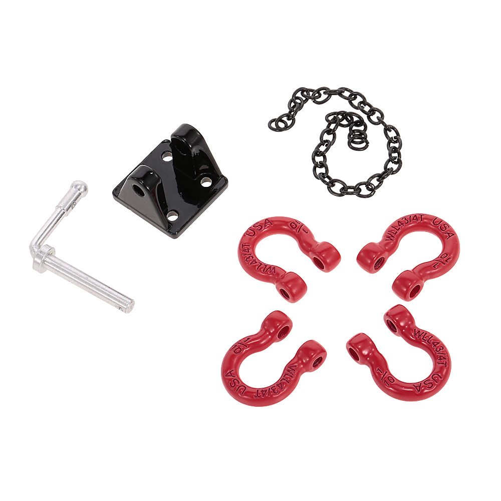 1 Set Tow D-Ring Shackles Trailer Hook Trailer Lock For 1/10