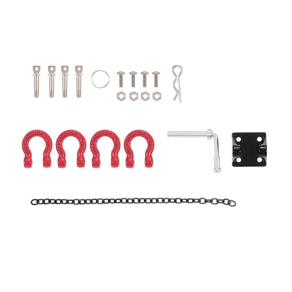 1 Set Tow D-Ring Shackles Trailer Hook Trailer Lock For 1/10