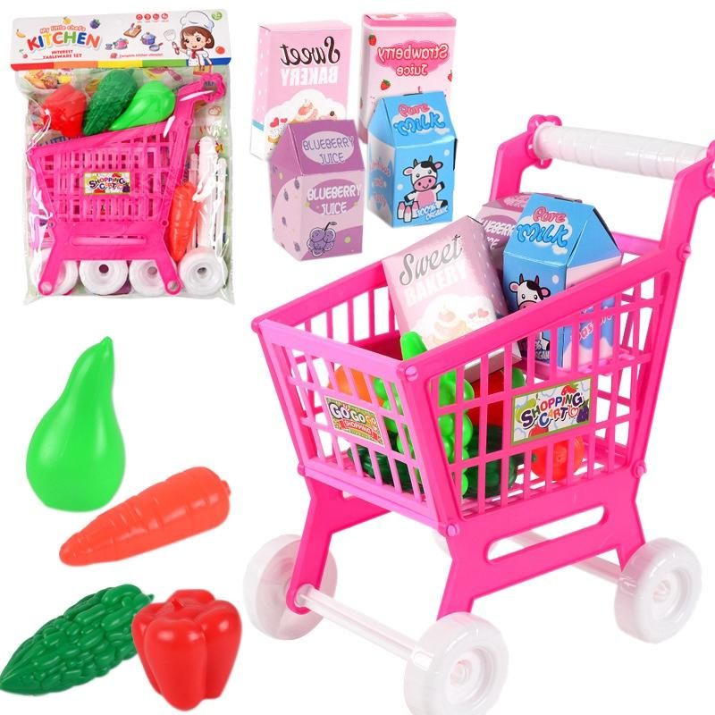 Children's Shopping Cart Toys Educational 21PCS Role Play To